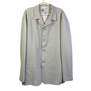 BACHRACH Cream Khaki Silk Blazer Jacket‎